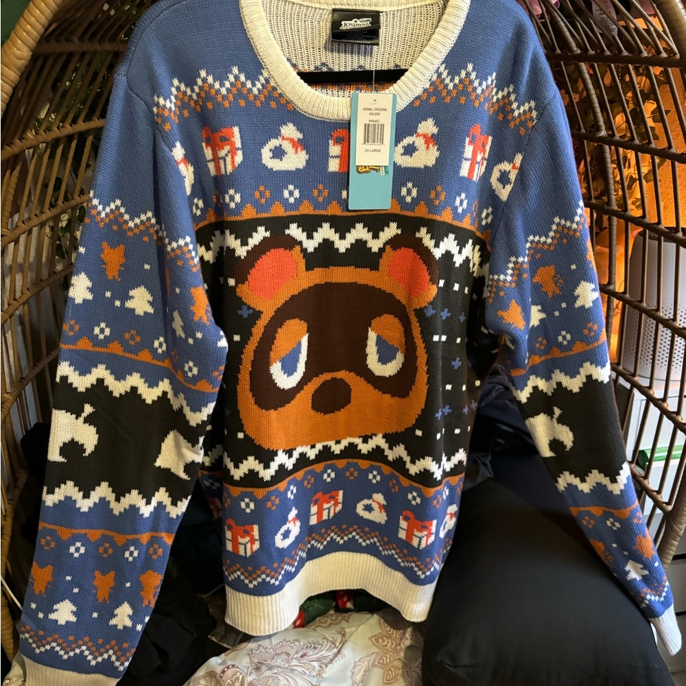 Animal Crossing Christmas sweater GameStop